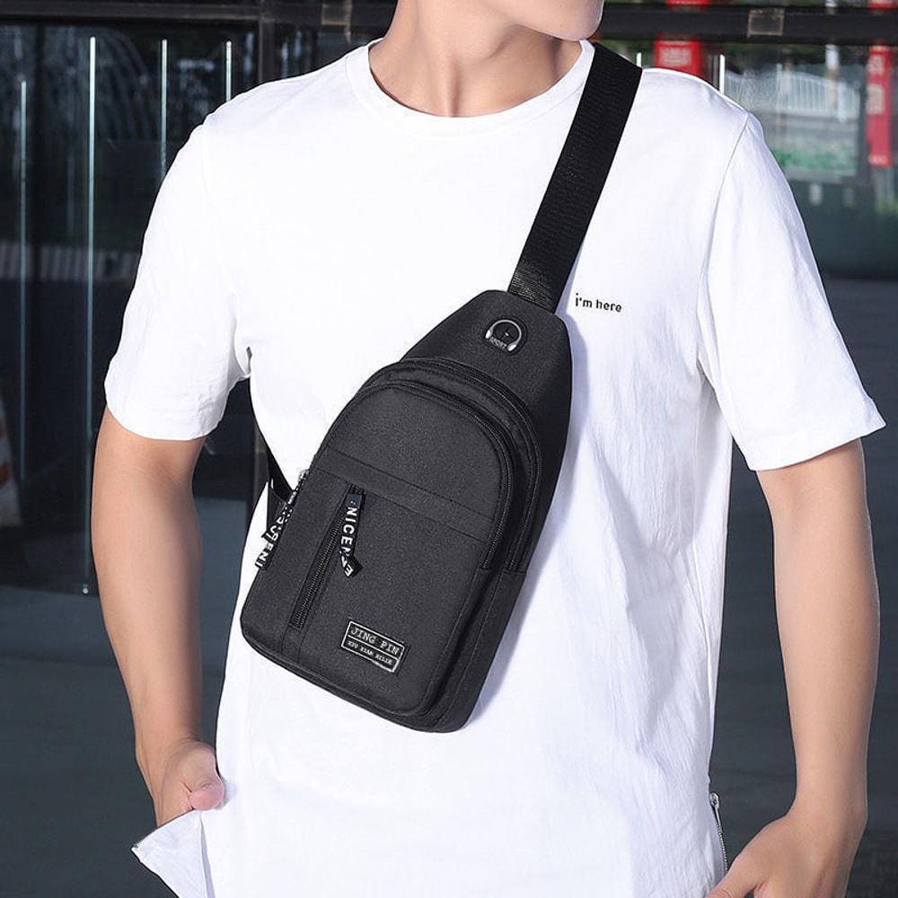 Mens Multifunctional Crossbody Shoulder Bag for Travel Daily Use