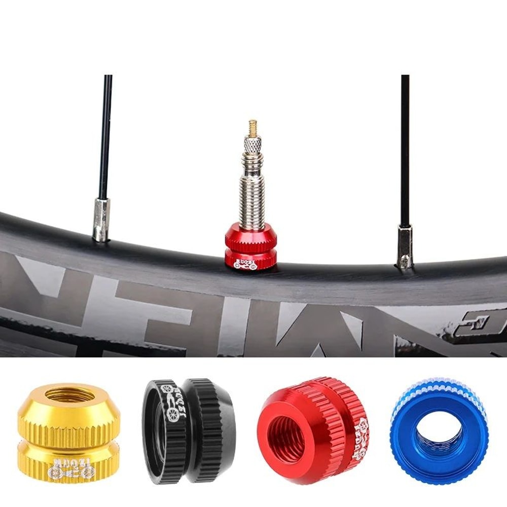 Premium Tubeless Bike Valve Nut Ultralight Presta Cap For MTB Road Bikes 0