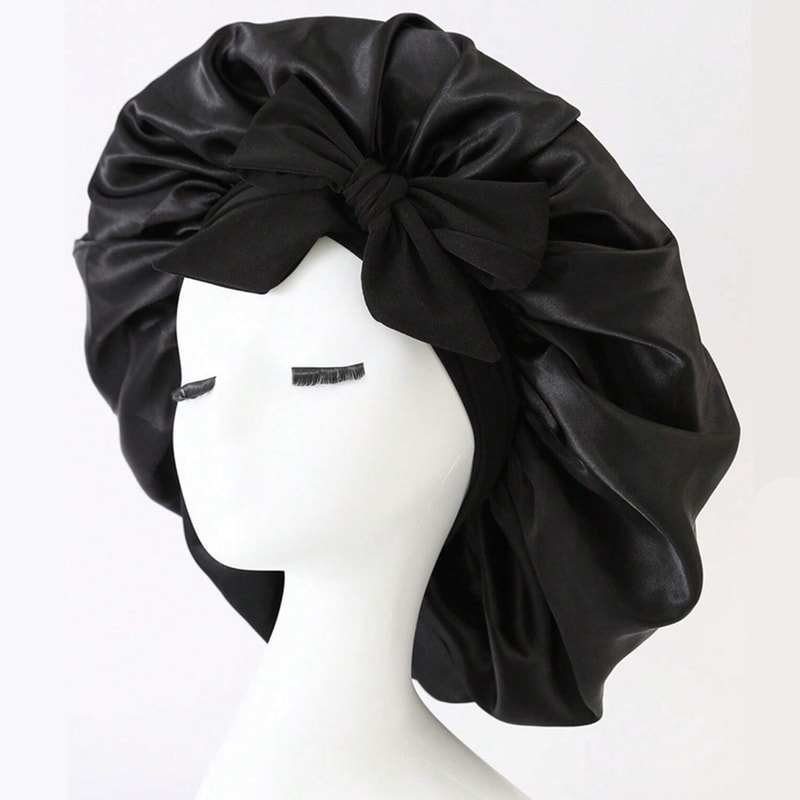 Adjustable Satin Sleep Hair Bonnet Premium Satin Hair Protection Cap 1