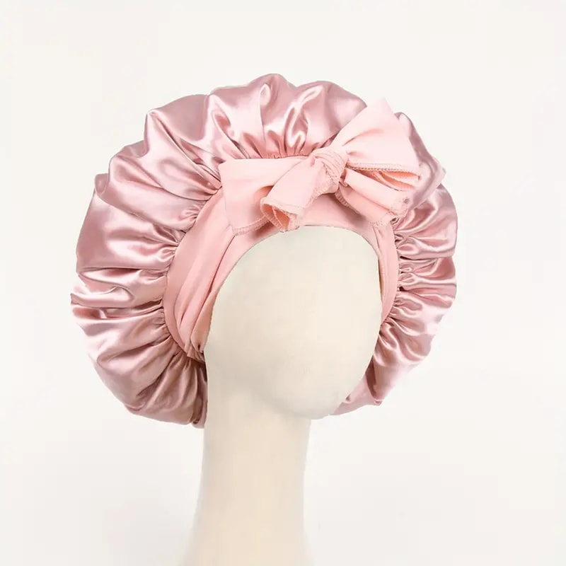 Adjustable Satin Sleep Hair Bonnet Premium Satin Hair Protection Cap 5
