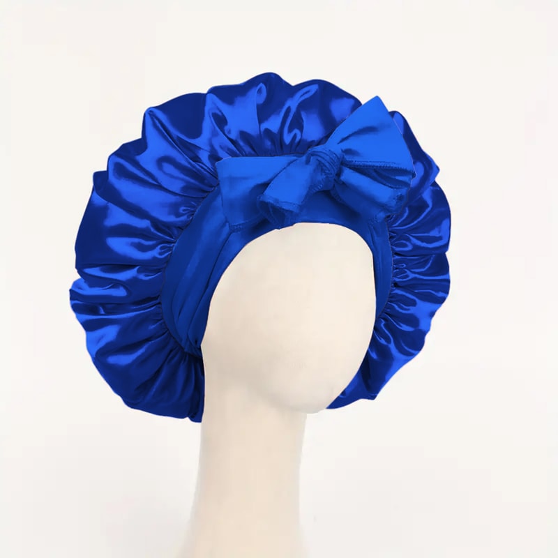 Adjustable Satin Sleep Hair Bonnet Premium Satin Hair Protection Cap 14