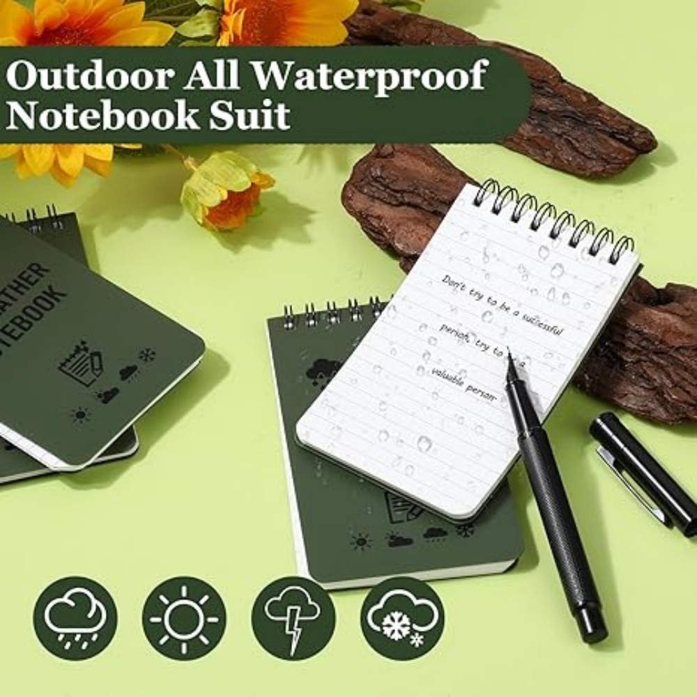 Tactical Waterproof Notebook Mini Pocket All Weather Field Notepad Rainproof Outdoor Writing Pad