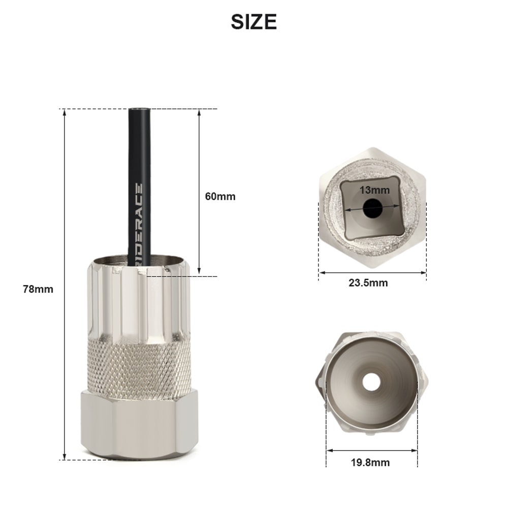 Heavy Duty Bike Cassette Removal Tool Kit With Chain Whip Flywheel Wrench 5