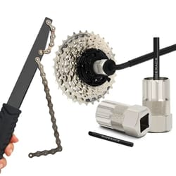heavy duty bike cassette removal tool kit with chain whip flywheel wrench