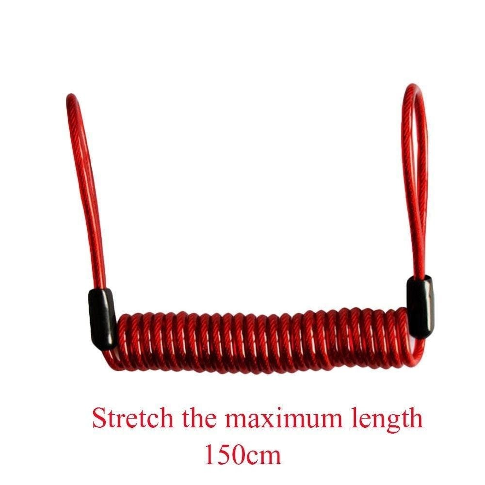 Premium Bike Motorcycle Alarm Disc Lock With Security Spring Cable Heavy Duty Anti Theft Lock For B 2