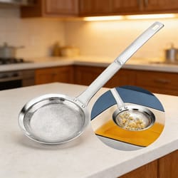 stainless steel fat skimmer spoon fine mesh grease strainer for hot pot soup cooking
