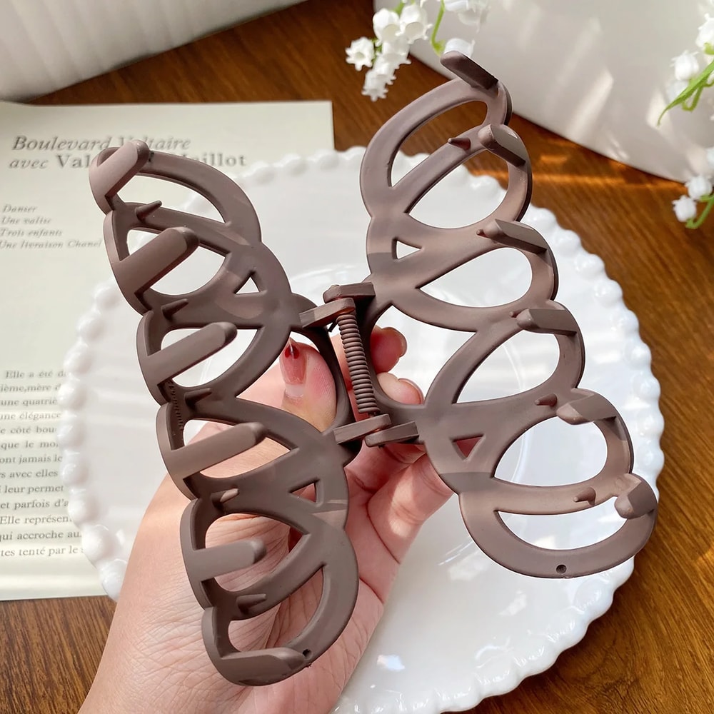 Elegant Frosted Bow Hair Claw Clip Minimalist Hair Accessory for Effortless Style