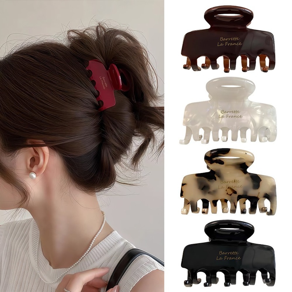 Elegant Acetate Hair Claw Clip For Women Stylish Shark Hair Clip Durable Non Slip Hair Accessory 1
