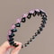 Elegant Rhinestone Headband Non Slip Hairband Sparkly Fashion Hair Hoop For Women 4