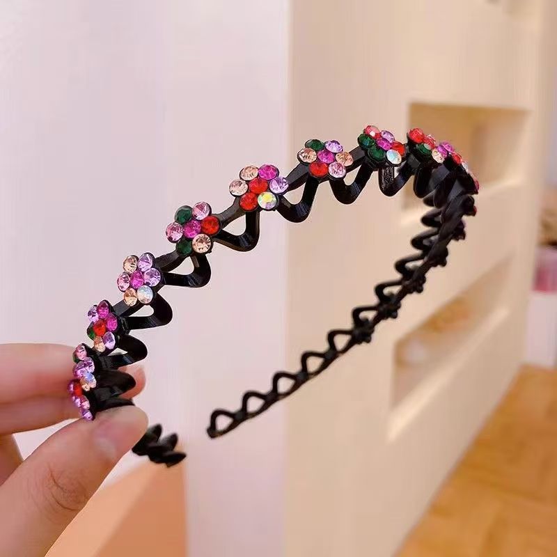 Elegant Rhinestone Headband Non Slip Hairband Sparkly Fashion Hair Hoop For Women 6