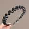 Elegant Rhinestone Headband Non Slip Hairband Sparkly Fashion Hair Hoop For Women 7