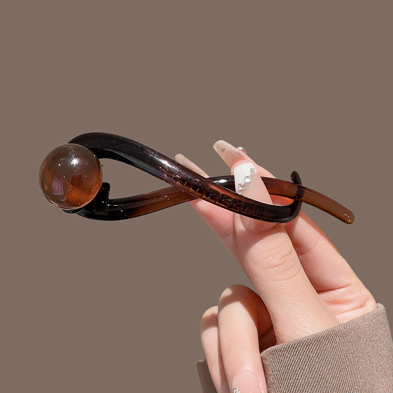 Retro S-Shape Twist Hair Clip Multi-Color Ponytail Claw Accessory