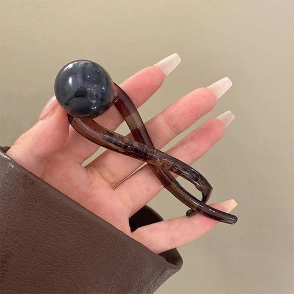 Retro S-Shape Twist Hair Clip Multi-Color Ponytail Claw Accessory