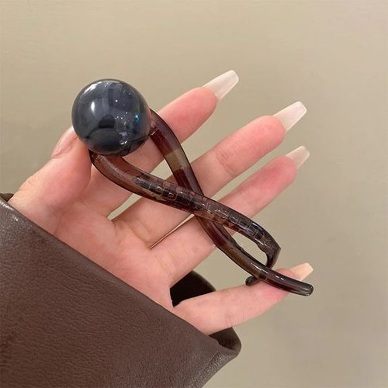 Retro S-Shape Twist Hair Clip Multi-Color Ponytail Claw Accessory