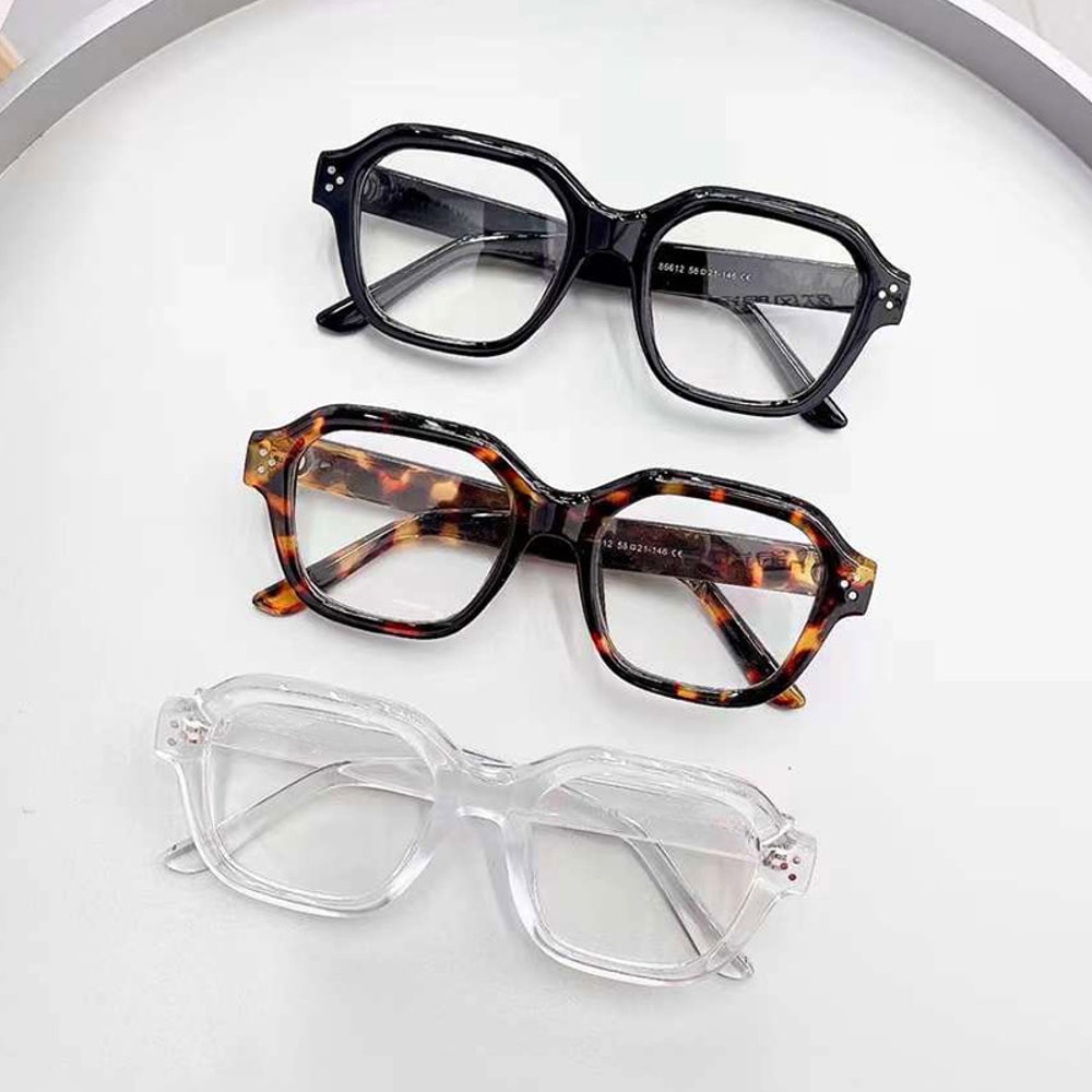 Retro Blue Light Blocking Glasses Oversized Computer Eyewear for Men and Women