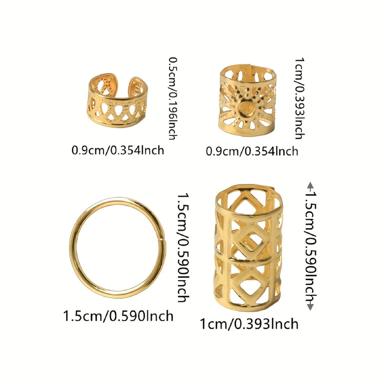 Stylish Alloy Dreadlock Beads Premium Hair Beads for Braids DIY Braid Jewelry