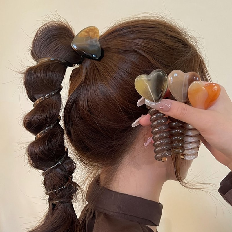 Minimalist Bubble Braid Headband Elastic Spiral Hair Tie For Effortless Ponytails 1