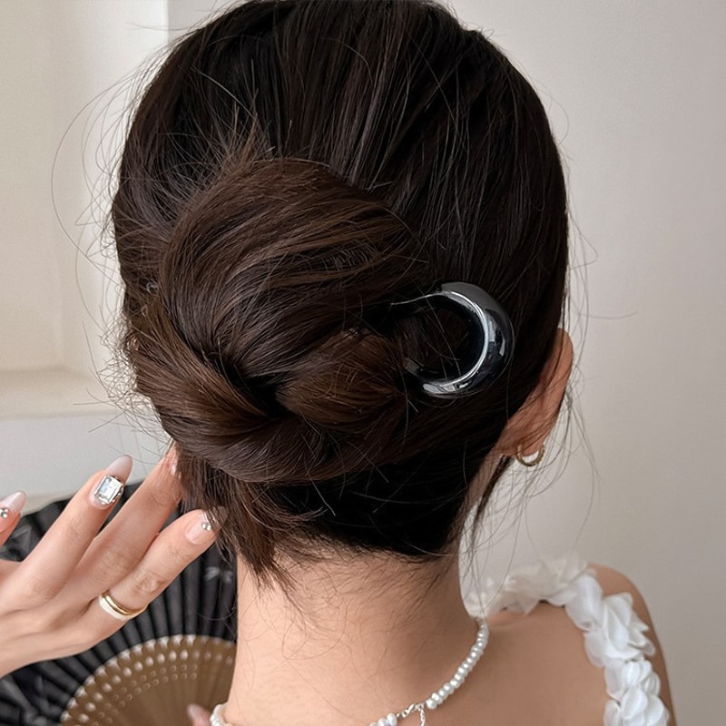 Elegant Tortoiseshell UShaped Hair Fork Acetate Hair Stick For Effortless Styling 3