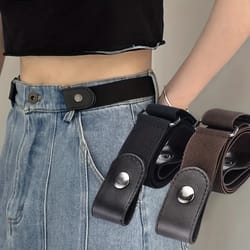 adjustable elastic unisex belt invisible seamless jeans belt