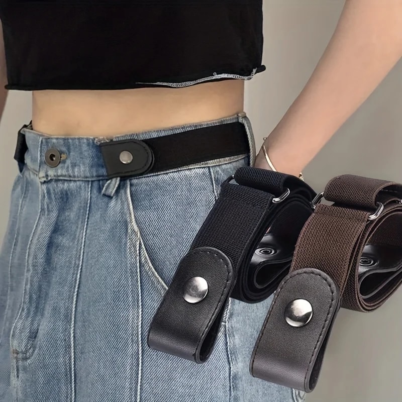 Adjustable Elastic Unisex Belt Invisible Seamless Jeans Belt