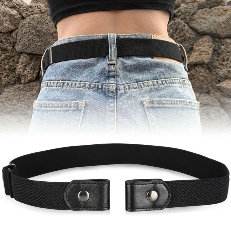 Adjustable Elastic Unisex Belt Invisible Seamless Jeans Belt