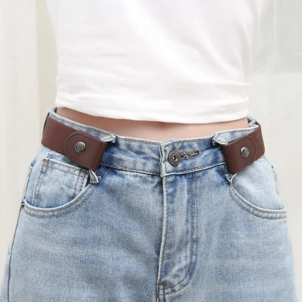 Adjustable Elastic Unisex Belt Invisible Seamless Jeans Belt