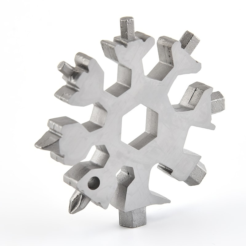 Snowflake Stainless Steel Multifunctional Tool Compact Outdoor Multi Tool Bottle Opener Keychain