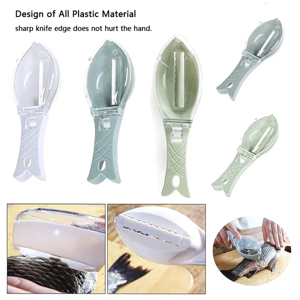 Premium Fish Scaler Efficient Fish Cleaning Tool with Protective Cover