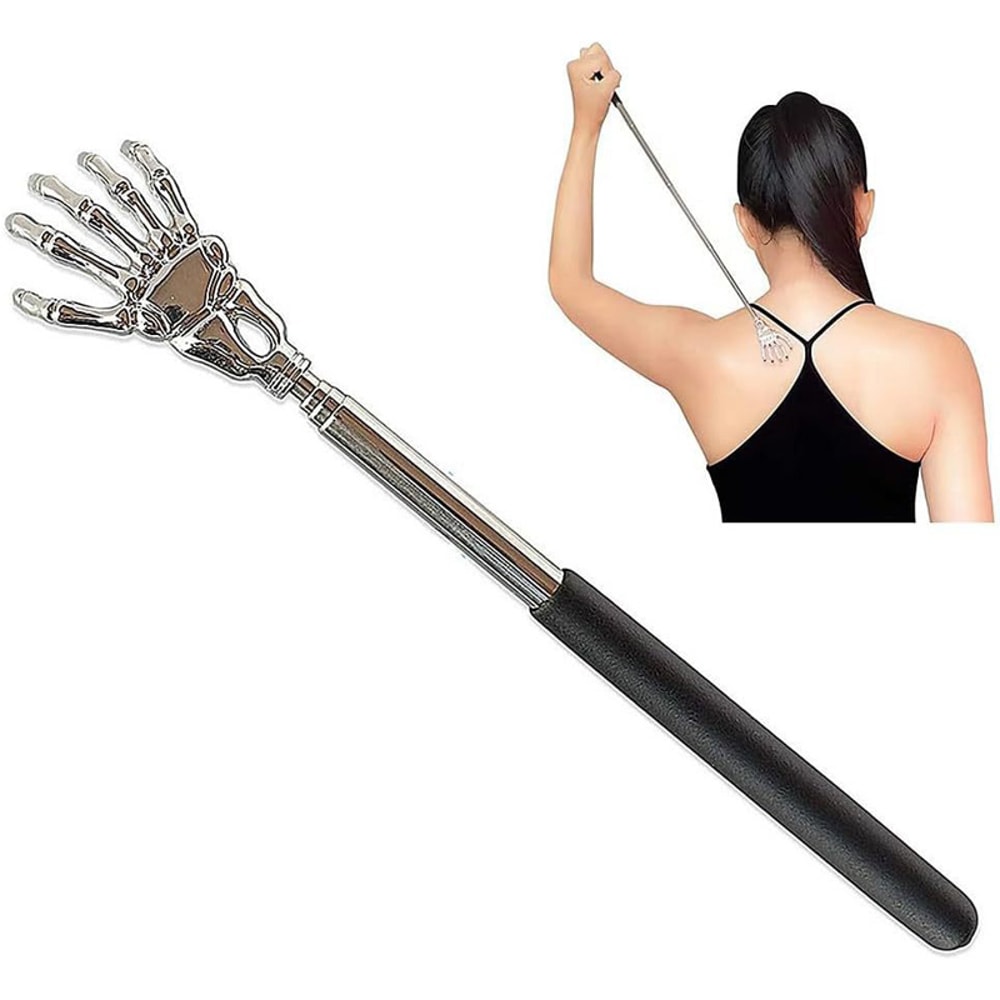 Skull Palm Telescopic Back Scratcher Hand Massager for Ultimate Back Relief