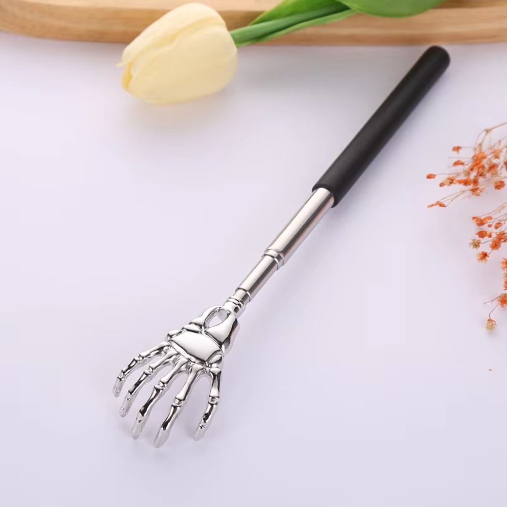 Skull Palm Telescopic Back Scratcher Hand Massager for Ultimate Back Relief