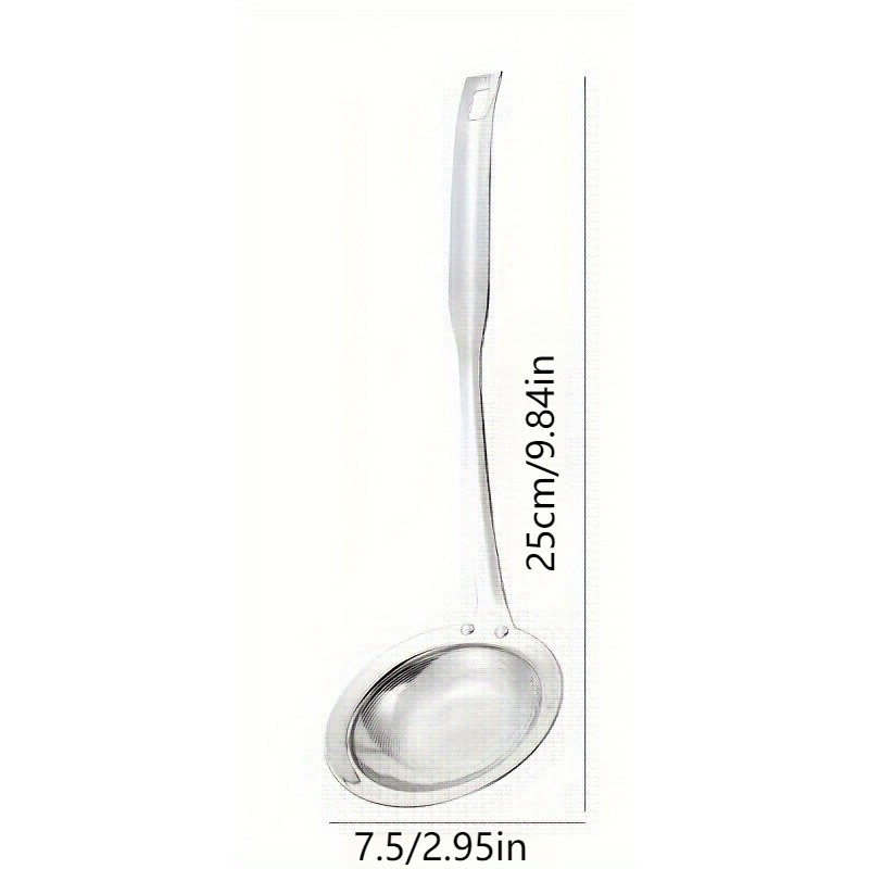 Premium Stainless Steel Skimming Spoon for Oil Foam Removal