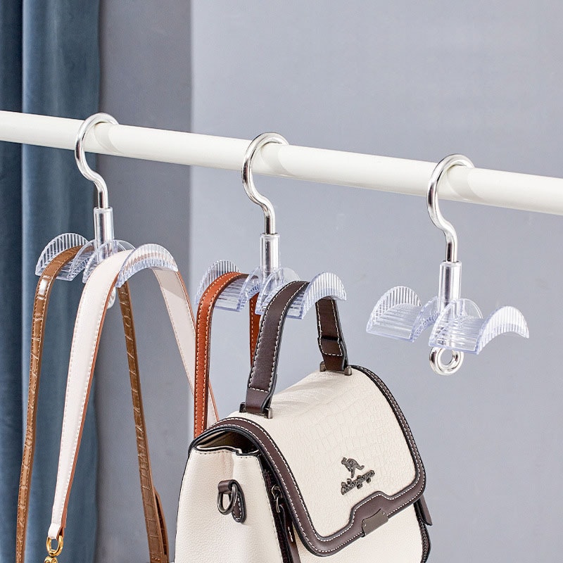Rotating Handbag Organizer Space Saving Bag Hanger for Closet Storage