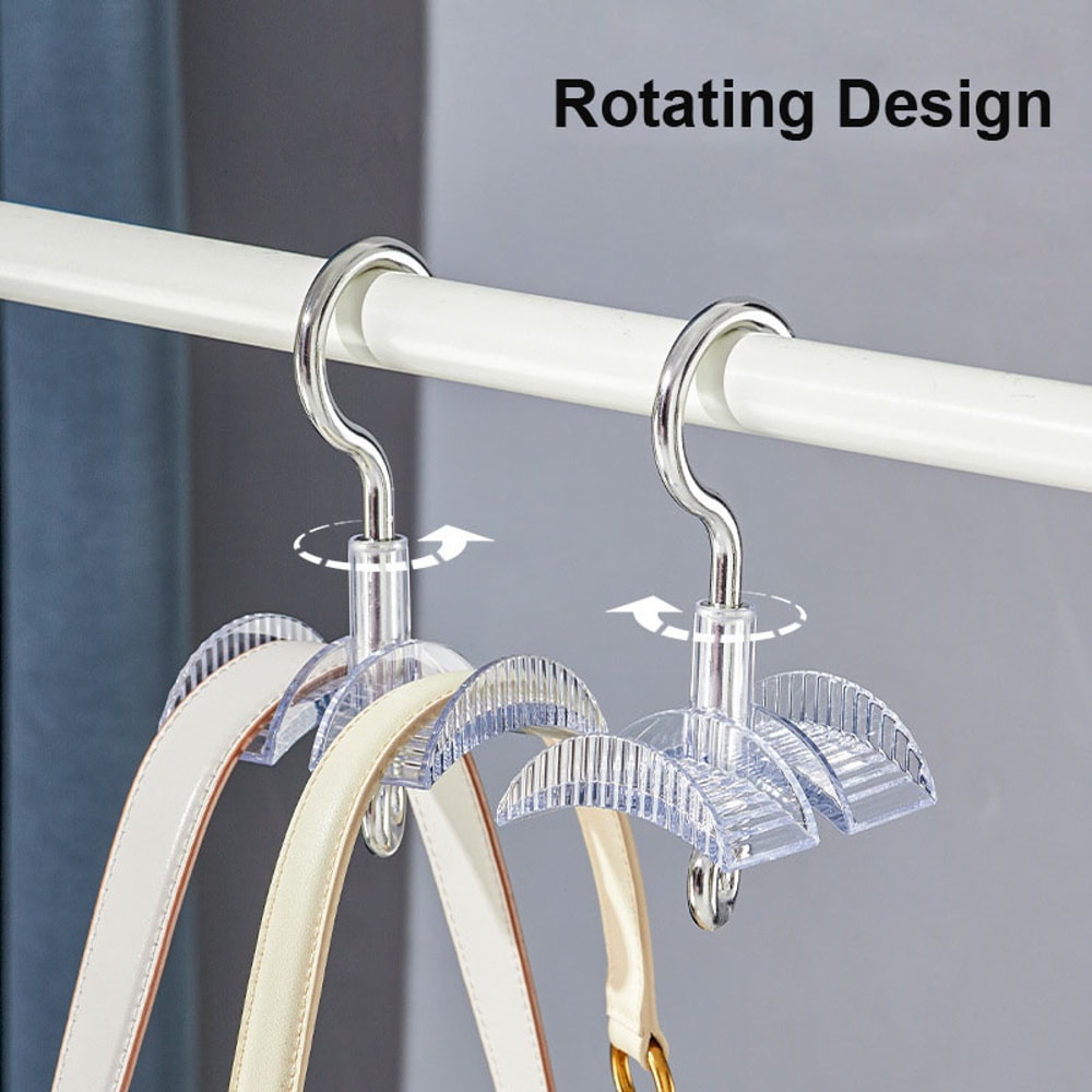 Rotating Handbag Organizer Space Saving Bag Hanger for Closet Storage