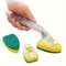 Ergonomic Long-Handle Kitchen Sponge Scrubber for Dishes Surfaces