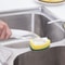 Ergonomic Long-Handle Kitchen Sponge Scrubber for Dishes Surfaces