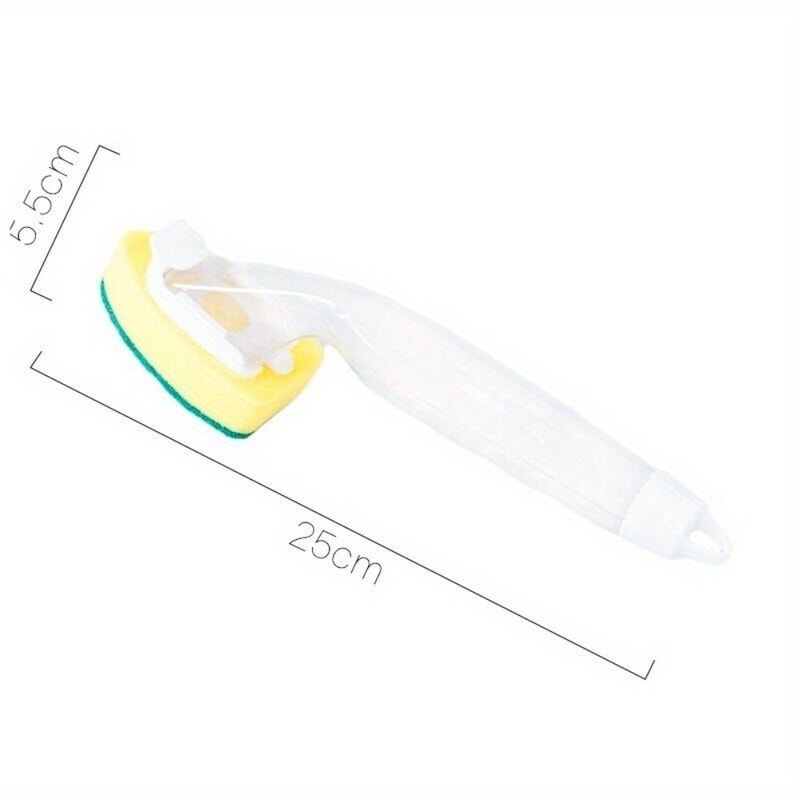 Ergonomic Long-Handle Kitchen Sponge Scrubber for Dishes Surfaces