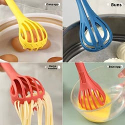 multifunction kitchen tongs egg beater tool for easy cooking and baking