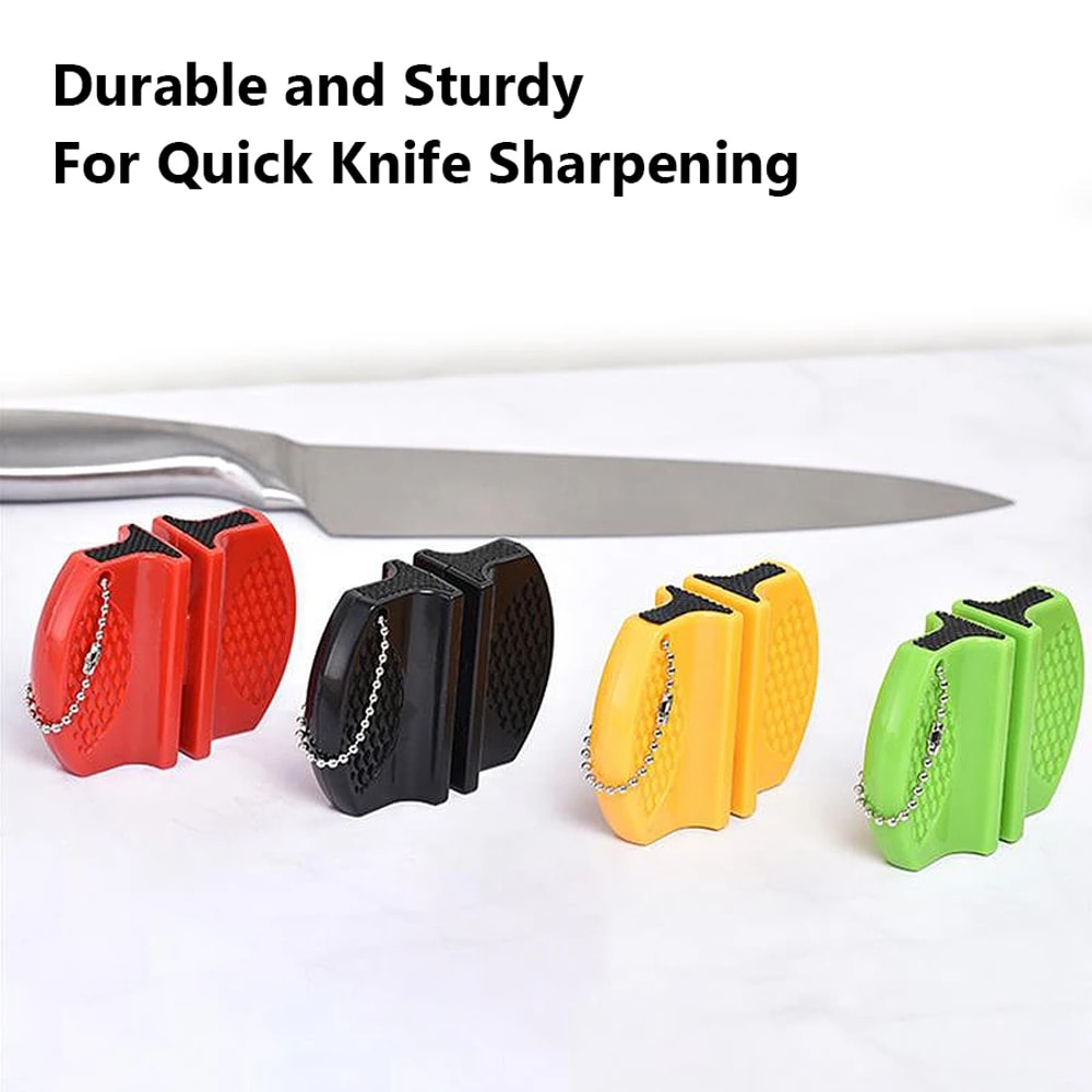 Portable Dual-Sided Knife Sharpener Compact Knife Sharpener for Kitchen Outdoor Use