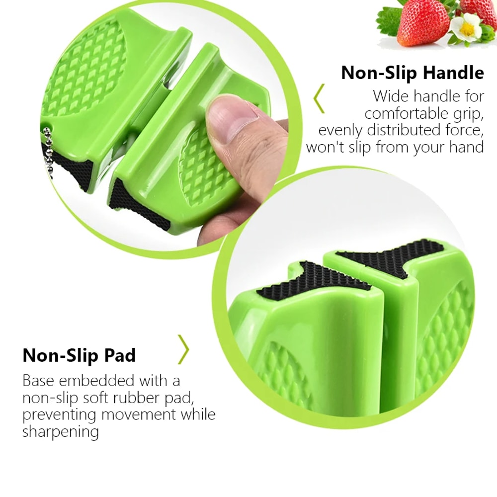 Portable Dual-Sided Knife Sharpener Compact Knife Sharpener for Kitchen Outdoor Use