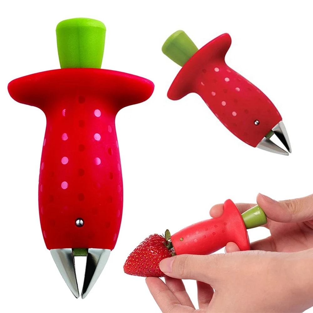 Strawberry Slicer And Huller Tool For Quick Fruit Prep 4