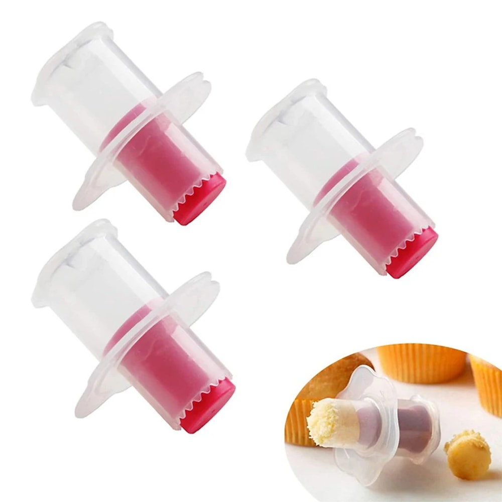 Cupcake Corer Plunger Tool for Easy Filling and Decorating Cakes Muffins