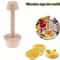 Premium DualEnd Wooden Egg Tart Pastry Mold Rolling Pin Set 2