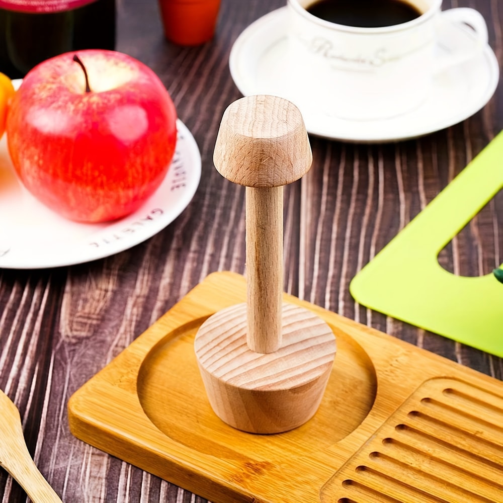 Premium DualEnd Wooden Egg Tart Pastry Mold Rolling Pin Set 4