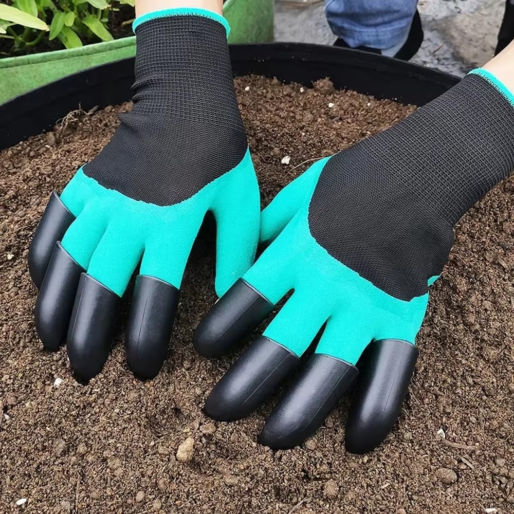 Heavy Duty Garden Gloves with Claws Waterproof Gardening Gloves for Digging and Weeding