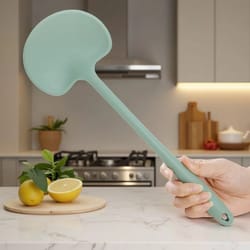 heat-resistant silicone spatula with long handle non-stick stir fry turner