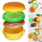 Double Tier Kids Bento Box Hamburger Lunch Container With Fork Microwave Safe Cute Food Box 4