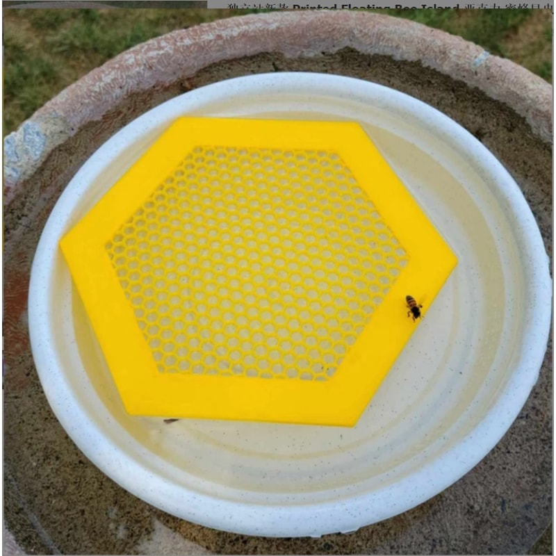 Premium Floating Bee Waterer Island Hexagonal Beekeeping Water Station for Safe Bee Hydration