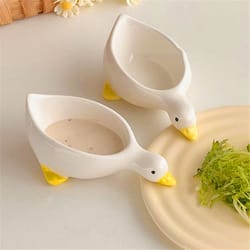 ceramic duck mini bowl cute salad dipping dish