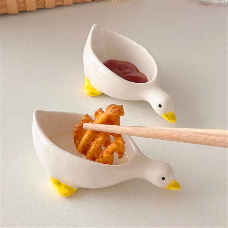Ceramic Duck Mini Bowl Cute Salad Dipping Dish
