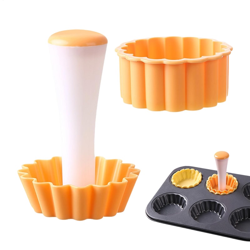 Premium Egg Tart Tamper Set with Double-Sided Pastry Mold Perfect Baking Tool